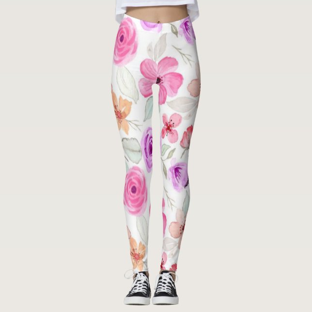 Flower pattern leggings (Front)