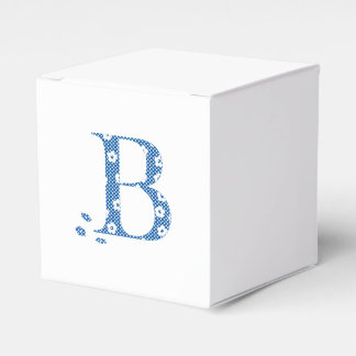 Flower Pattern Letter B (blue) Favour Box