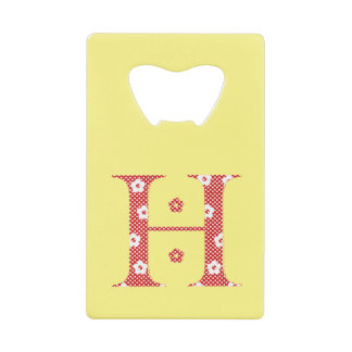 Flower Pattern Letter H (red)