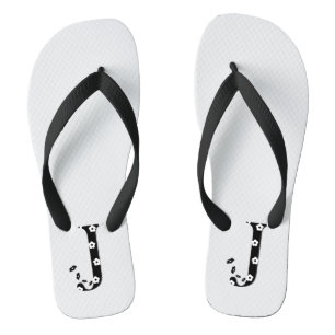 Flower Pattern Letter J Jandals