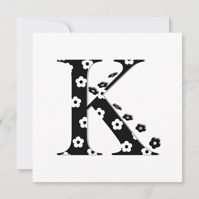 Flower Pattern Letter K (Front)