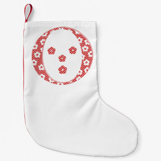 Flower Pattern Letter O(red) Small Christmas Stocking