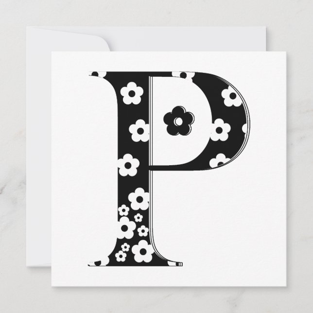 Flower Pattern Letter P (Front)