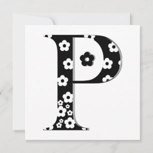 Flower Pattern Letter P