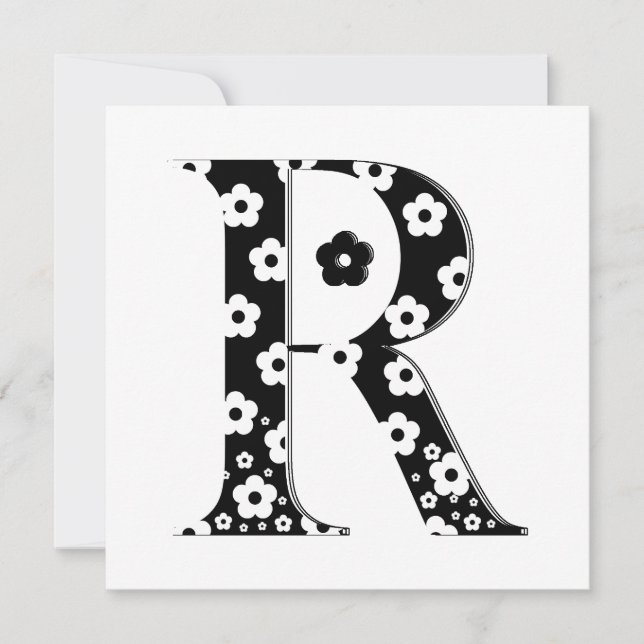 Flower Pattern Letter R (Front)