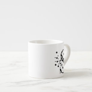 Flower Pattern Letter S Espresso Cup