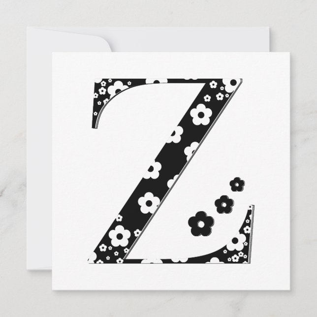 Flower Pattern Letter Z (Front)