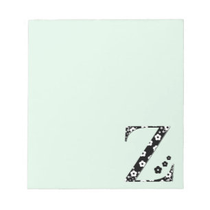 Flower Pattern Letter Z Notepad