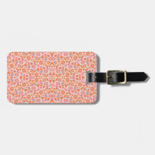 Flower pattern luggage tag