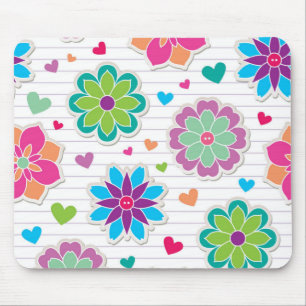 Flower pattern mouse pad