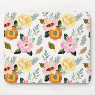 flower pattern mouse pad