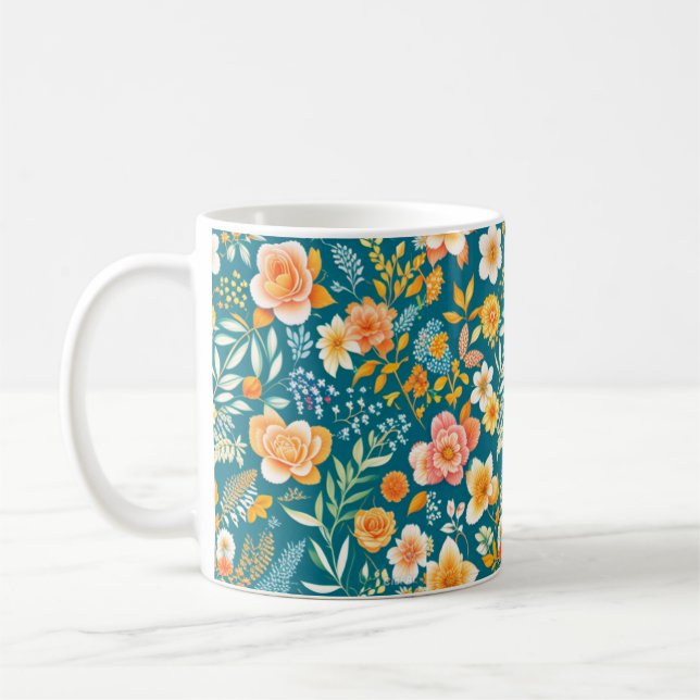 Flower Pattern Mug (Left)