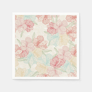Flower pattern napkin