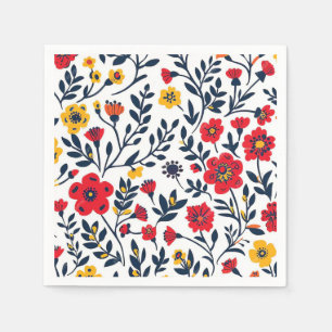 Flower pattern napkin