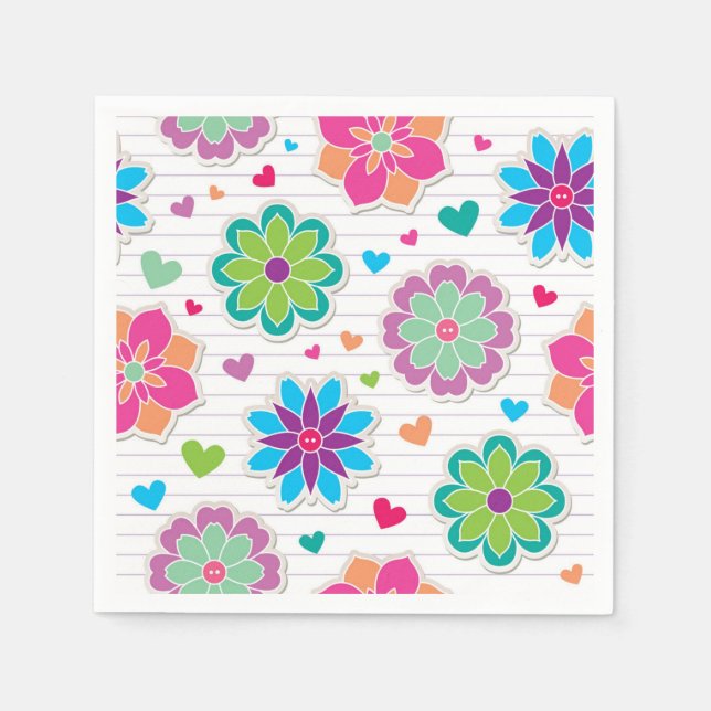 Flower pattern napkin (Front)