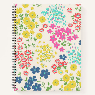 Flower pattern notebook