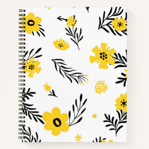 Flower pattern notebook