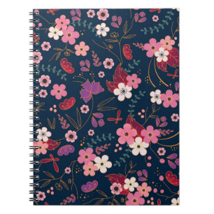 Flower pattern notebook