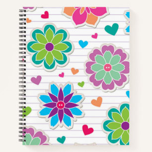 Flower pattern notebook