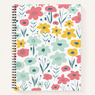 Flower pattern notebook