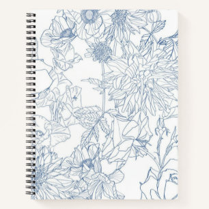 Flower pattern notebook