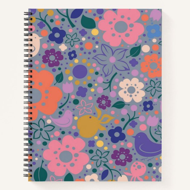 Flower pattern notebook (Front)