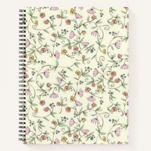 Flower pattern notebook
