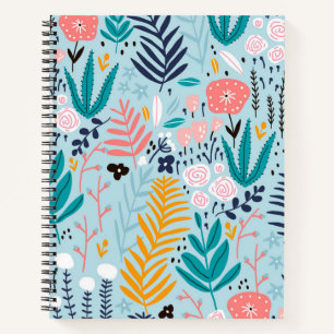Flower pattern notebook