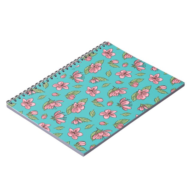 Flower pattern notebook (Left Side)