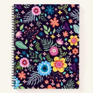 Flower pattern notebook