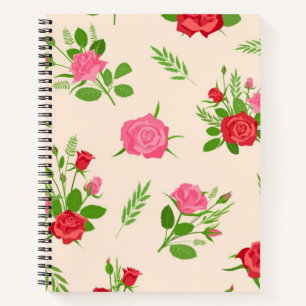 Flower pattern notebook