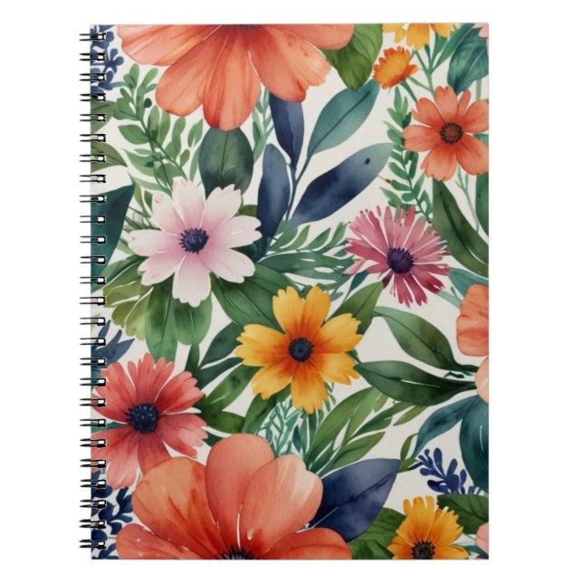 Flower Pattern Notebook (Front)