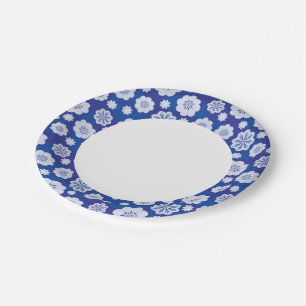 flower pattern paper plate