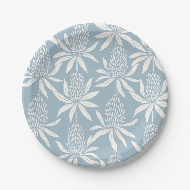Flower pattern paper plate (Front)
