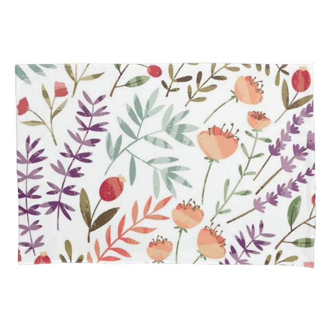 Flower pattern pillowcase (Front)
