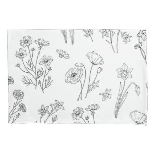 Flower pattern pillowcase