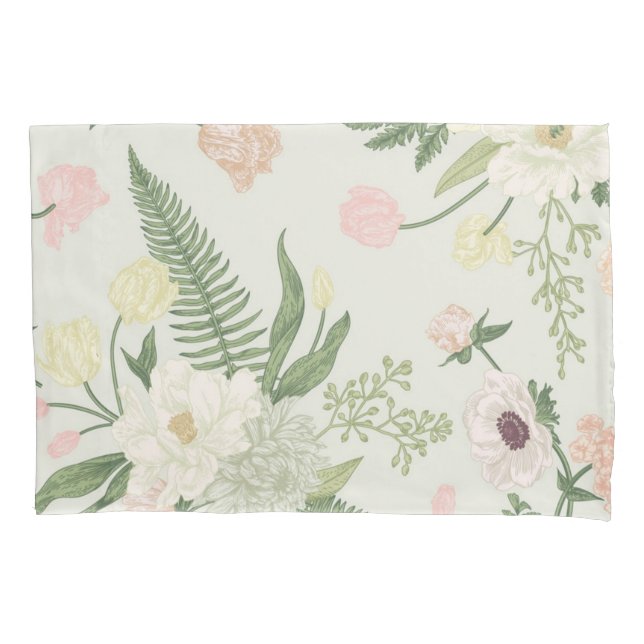 Flower pattern pillowcase (Front)