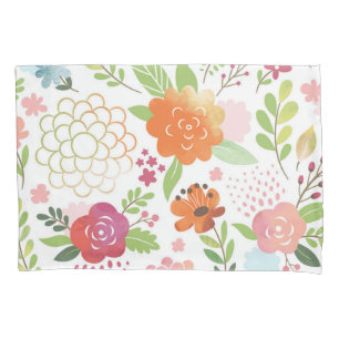 Flower pattern pillowcase