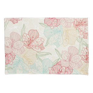Flower pattern pillowcase