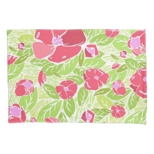 Flower pattern pillowcase