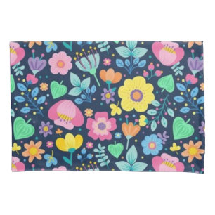 Flower pattern pillowcase