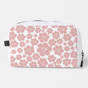 Flower Pattern - Pink and White  Dopp Kit
