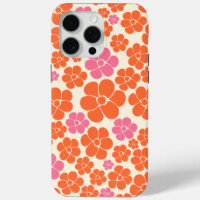 Flower Pattern - Pink, Orange and Cream