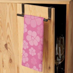 Flower Pattern - Pink Tea Towel