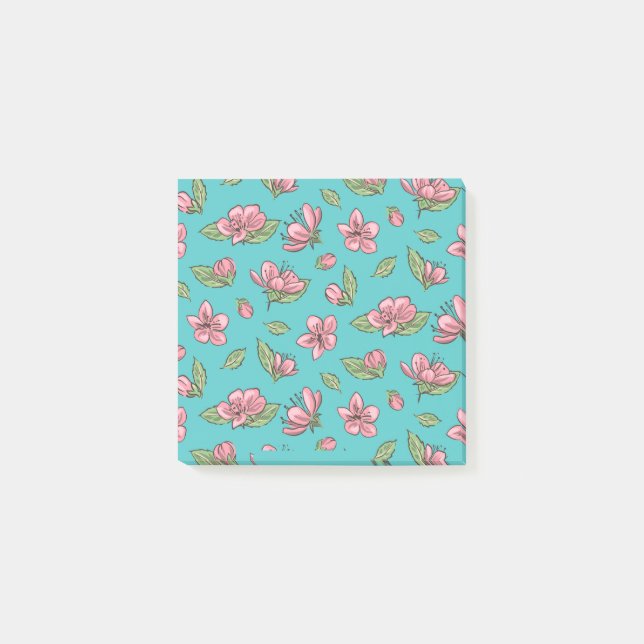 Flower pattern post-it notes (Front)