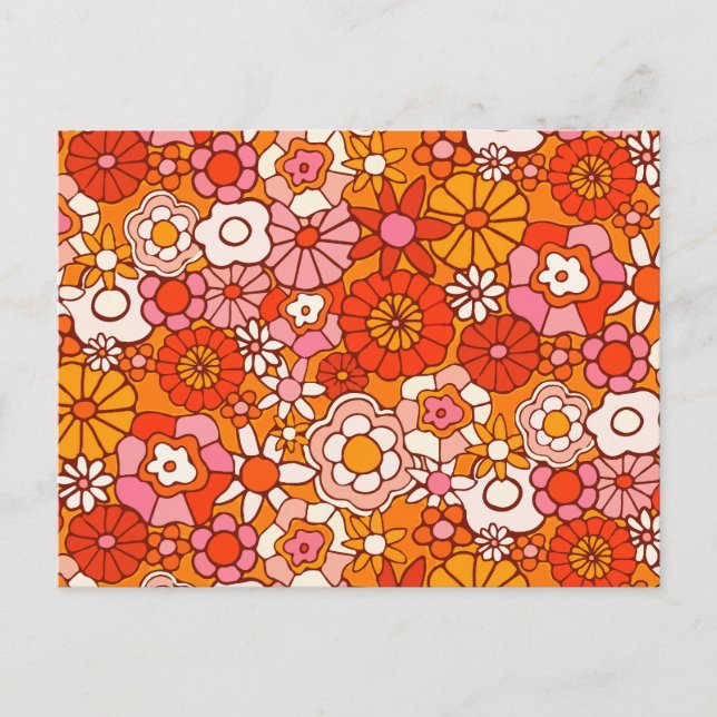 Flower pattern postcard (Front)