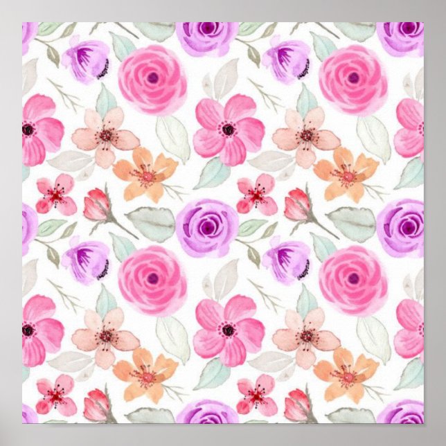 Flower pattern poster (Front)