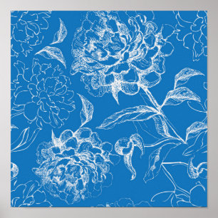 Flower pattern poster
