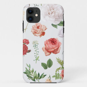 Flower Pattern, Rose Case-Mate iPhone Case