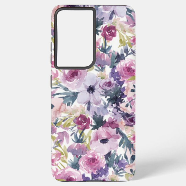 Flower pattern samsung galaxy s21 ultra case (Back)